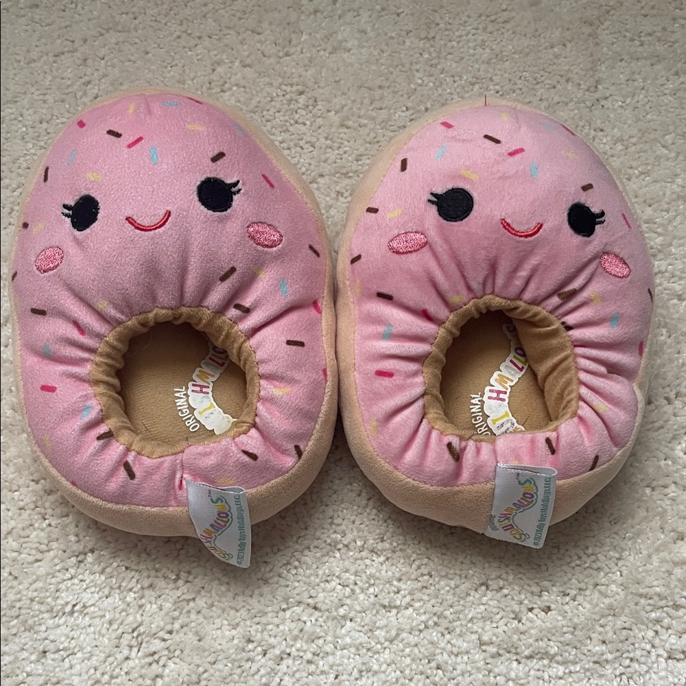 Squishmallow Pink Donut Slippers